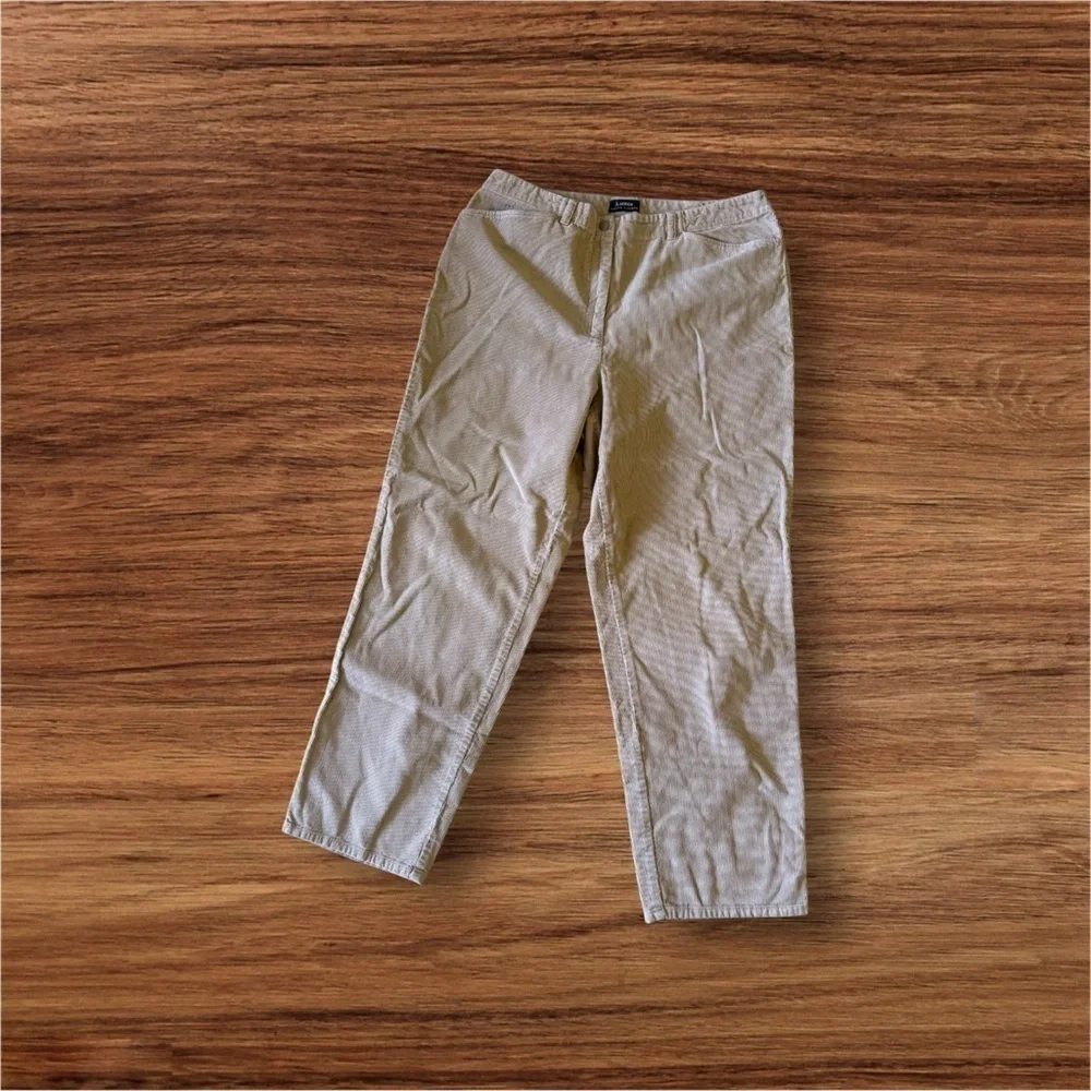 Polo by Ralph Lauren 18 W corduroy cream ribbed pants business casual Cotton